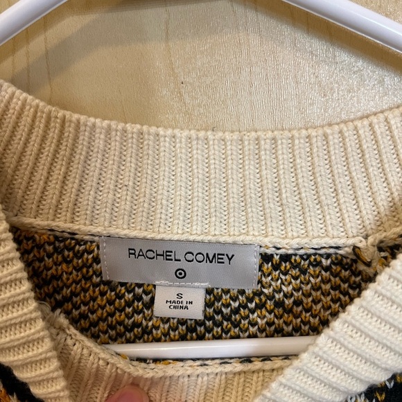 Rachel Comey Target Womens Pullover Sweater Beige Black Tiger Knit - Picture 2 of 4